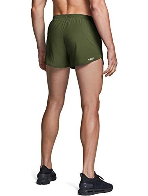 TSLA Men's Active Running Shorts, 3 Inch Quick Dry Mesh Jogging Workout Shorts, Gym Athletic Marathon Shorts with Pockets