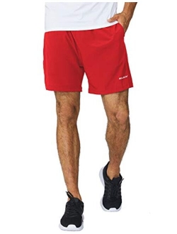 Men's 5 Inches Running Athletic Shorts Zipper Pocket