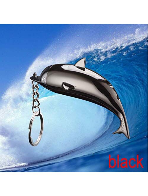 2PCS Dolphin Shape Refillable Butane Cigarette Lighter Key Chain