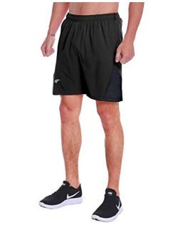 EZRUN Men's 7 Inch Quick Dry Running Shorts Workout Sport Fitness Short with Liner Zip Pocket