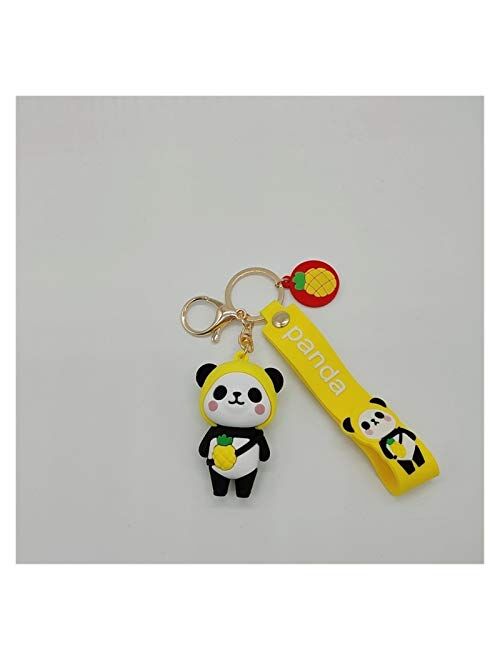Fangzwl Keychain Pendant Cute Keychains Accessories Panda Cartoon Key Chains Lovers Backpack Pendant Car Pendant Jewelry Key Rings Couple Gift The Girl (Color : 8)