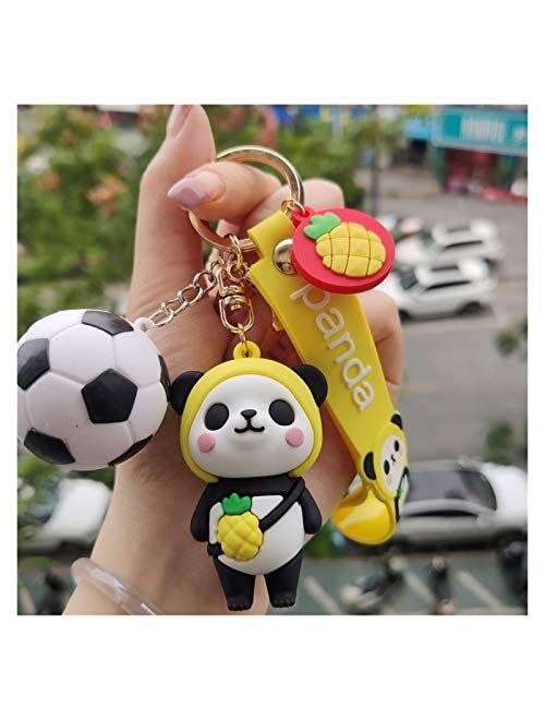 Fangzwl Keychain Pendant Cute Keychains Accessories Panda Cartoon Key Chains Lovers Backpack Pendant Car Pendant Jewelry Key Rings Couple Gift The Girl (Color : 8)