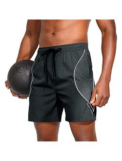 Men's Mesh Running Shorts Quick Dry Gym Workout Athletic Shorts with Pockets