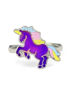 Fun Jewels Fairy Tale Cute Unicorn Color Change Mood Ring for Girls Size Adjustable