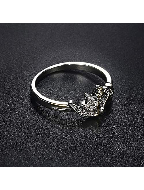 Fairy Winged Angel Ring by Ginger Lyne Two Tone for Girls Kids Fashion Jewelry Gift for Daughter Best Friend Whimsical Fairies