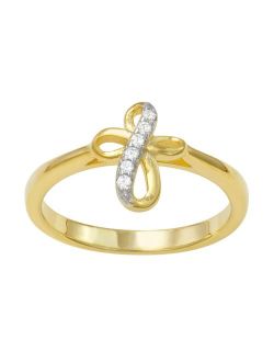 Junior Jewels Kids' 14k Gold Over Silver Cross Ring
