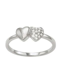 Junior Jewels Kids' Sterling Silver Double Heart Ring
