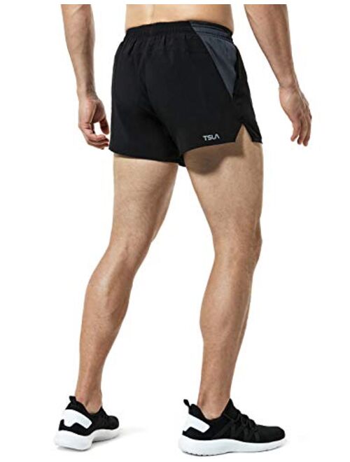 Quick Dry Gym Athletic Shorts with Pockets Training Exercise Workout Shorts TSLA Men's Active Running Shorts 