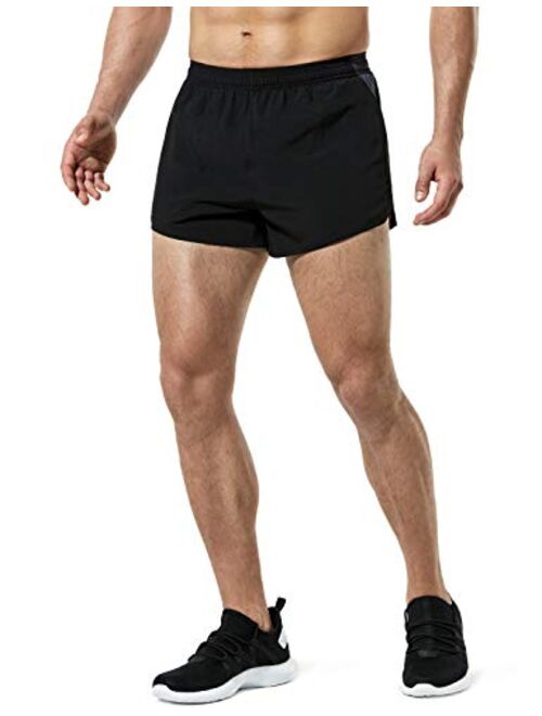 TSLA Men's Active Running Shorts, Training Exercise Workout Shorts, Quick Dry Gym Athletic Shorts with Pockets