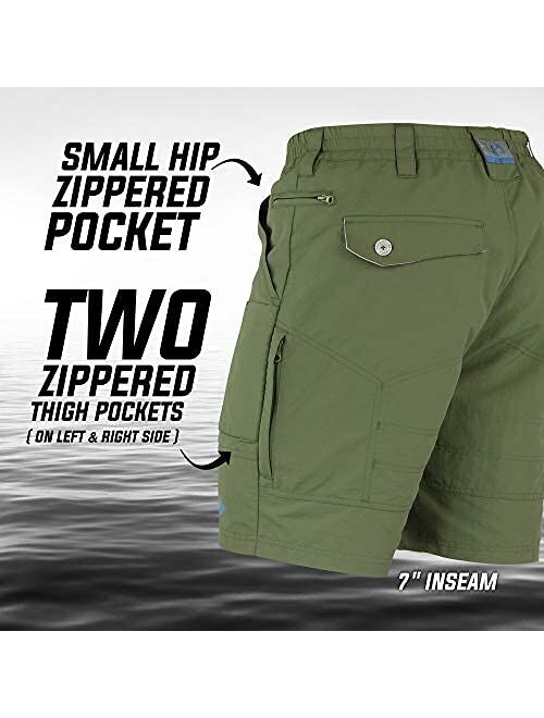 Mossy Oak XTR Mens Fishing Shorts Quick Dry & Wicking Shorts