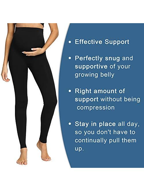Maternity Leggings Stretchy Maternity Yoga Activewear Full-Length Compression Pregnancy Workout Pants
