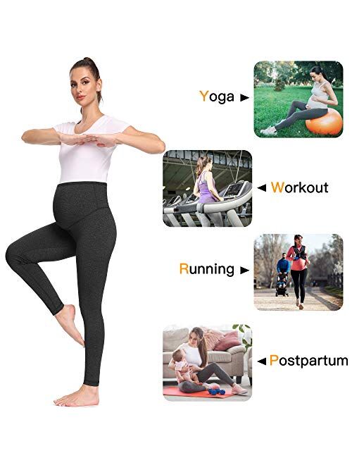 fitglam Womens Maternity Leggings Over The Belly Workout Running Active Pregnancy Tights Pants 