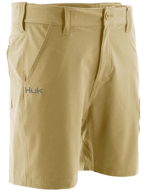 Huk Men's Next Level 7" Khaki XX-Large Performance Fishing Shorts