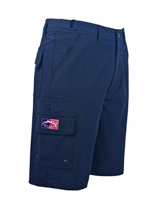 Bluefin USA Men’s Shorts for Fishing, Sailing, Hiking, and Outdoor Sports (Navy)