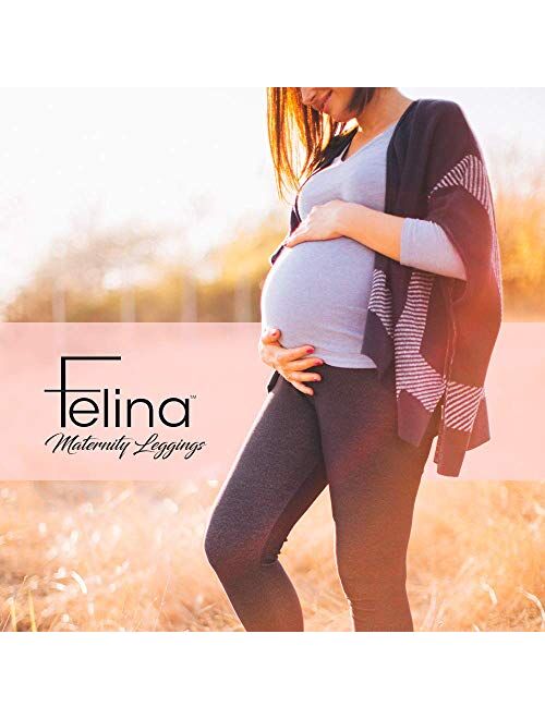 Felina Velvety Soft Maternity Leggings for Women - Yoga Pants for Women, Maternity Clothes - (2-Pack)