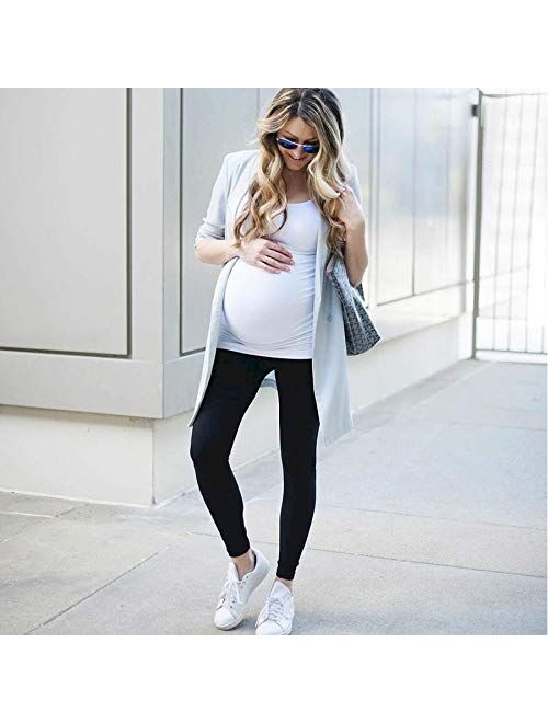 CTHH Non-See Thru Maternity Compression Leggings for Women, Pregnancy Active Wear Joggers Yoga Pants