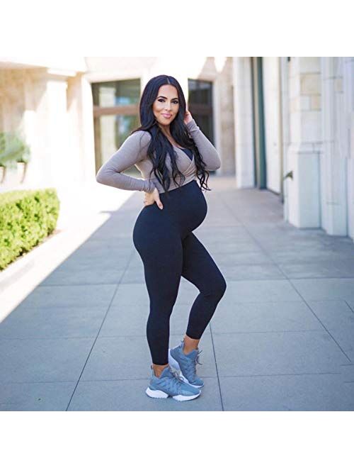 CTHH Non-See Thru Maternity Compression Leggings for Women, Pregnancy Active Wear Joggers Yoga Pants