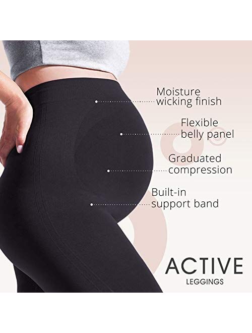Terramed Maternity Leggings Active Wear Over The Bump Pants Pregnancy Shaping Over The Belly Postpartum Breastfeeding