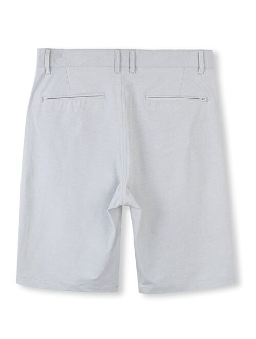 HETHCODE Men's Casual Classic Fit Hybrid Submersible Chino Walk Shorts