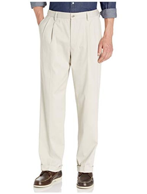 Buy Dockers Men's Relaxed Fit Easy Comfort Pleated Work Pants D4 