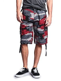 G-Style USA Men's Ripstop Belted Cargo Shorts