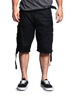 G-Style USA Men's Ripstop Belted Cargo Shorts