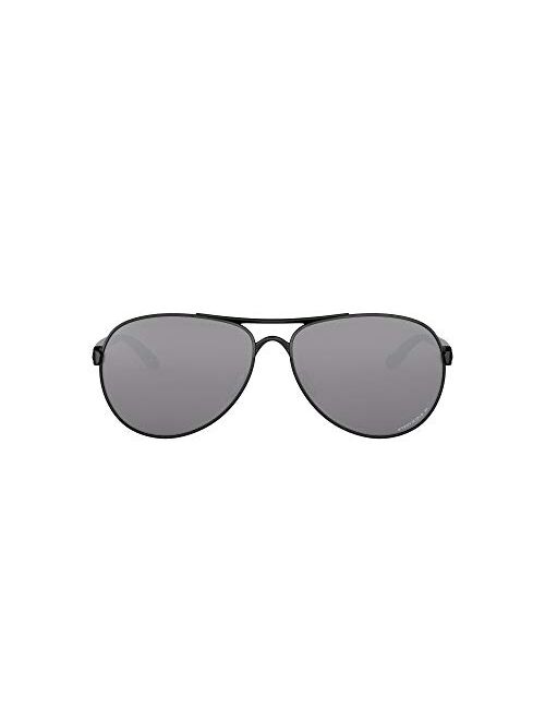 Oakley Women's Oo4079 Feedback Metal Polarized Aviator Sunglasses