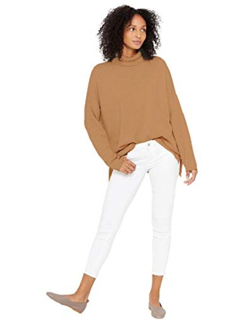 State Cashmere Oversized Turtleneck Sweater Long Sleeve Pullover