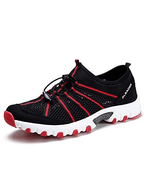 ALEADER Mens Water Hiking Shoe, Breathable, Wet-Traction Grip