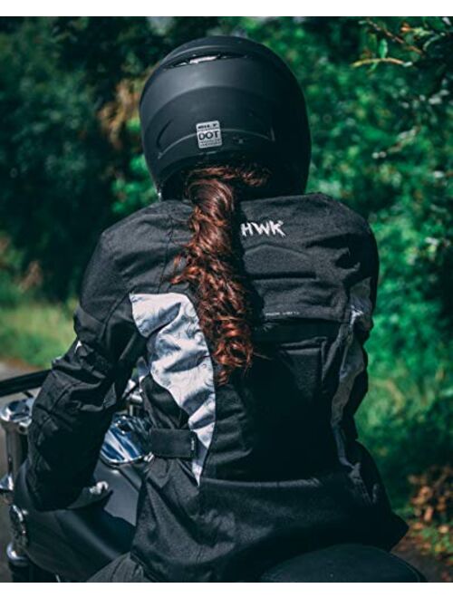 HWK Women's Motorcycle Jacket For Women Rain Waterproof Biker Moto Riding Ladies Motorbike Jackets CE ARMORED