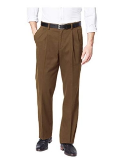Men's Classic Fit Easy Khaki Pants-Pleated