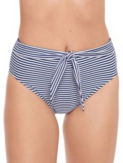 Women's Storm Blue Stripe  Bikini Bottom Swimsuit