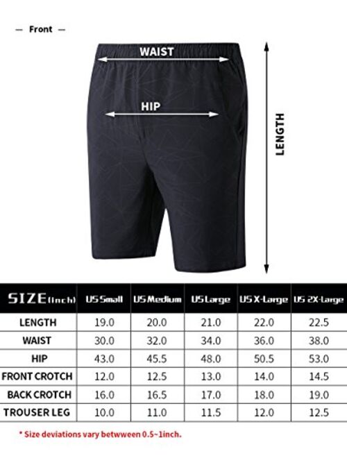 LTIFONE Mens Workout Shorts Spandex Gym Training Bodybuilding Exercise Quick Dry Shorts