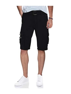 X RAY Mens Tactical Bermuda Cargo Shorts Camo and Solid Colors 12.5" Inseam Knee Length Classic Fit Multi Pocket
