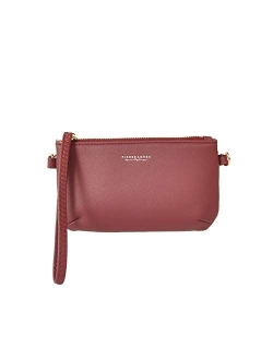 Women's Wristlet Wallet Leather Clutch Handbag Crossbody Phone Bag Purse