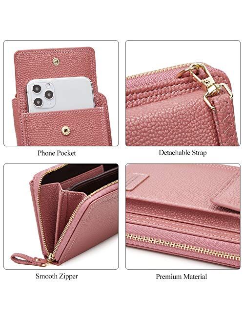 Aeeque Women's Small Crossbody Bags Cell Phone Purse Coin Credit Card Wallet