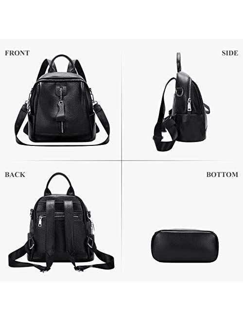 ALTOSY Genuine Leather Backpack for Women Convertible Backpack Purse Casual Shoulder Bag for Ladies