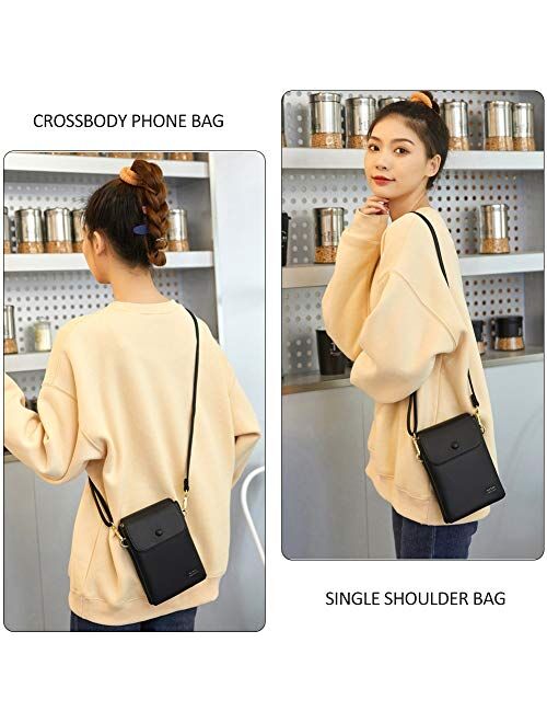 Aeeque Small Crossbody Phone Purse for Women, Card Holder Wallet Shoulder Bags