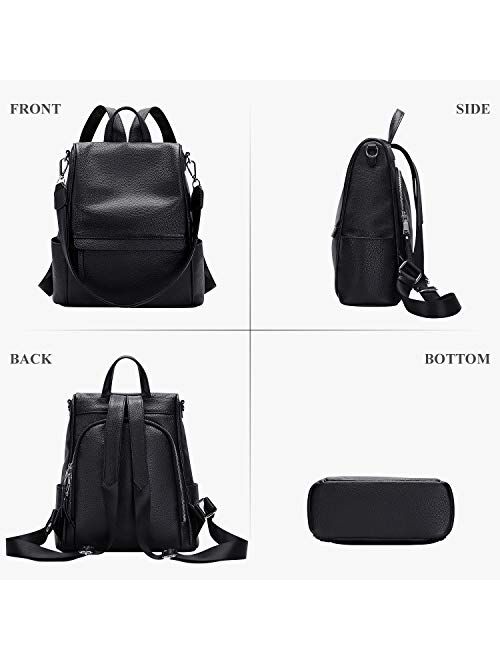 ALTOSY Genuine Leather Backpack Purse for Women Convertible Anti Theft Backpack Shoulder Bag