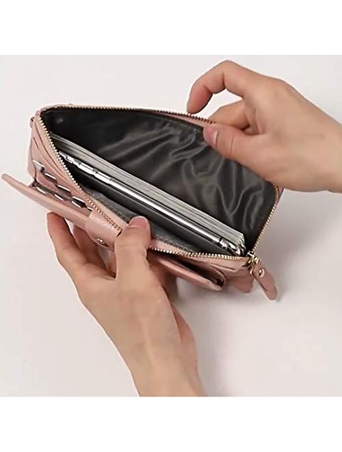 Aeeque Wristlet Phone Wallets for Women, Cell Phone Bag Coin Purse Card Wallet