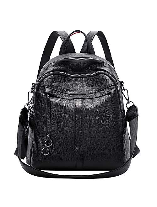 ALTOSY Genuine Leather Backpack Purse for Women Fashion Convertible Backpack Purse Ladies Shoulder Bag