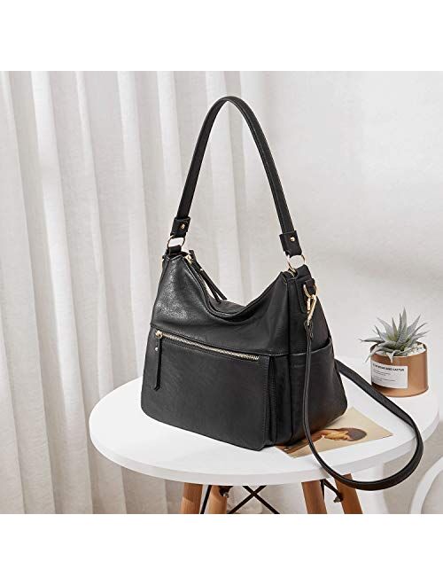 WESTBRONCO Handbags for Women Large Designer Ladies Hobo bag Bucket Purse Faux Leather