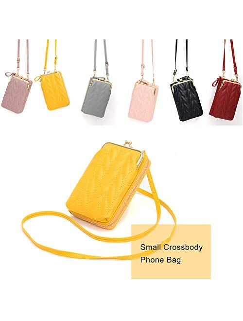 Aeeque Small Crossbody Bag Cell Phone Purse Leather Shoulder Bag for Women