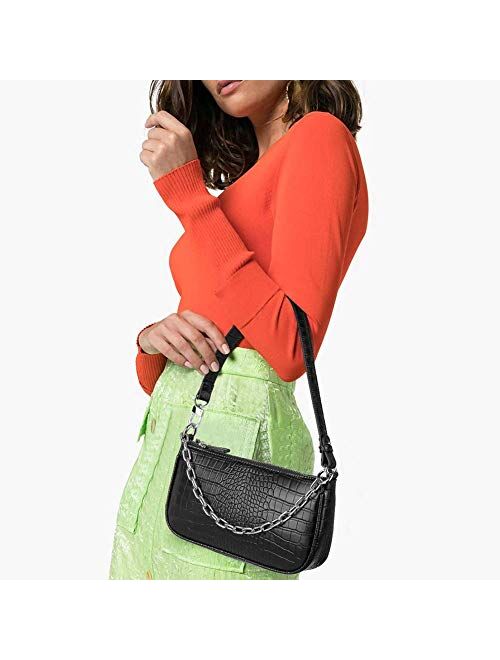 WESTBRONCO Women Classic Small Clutch Shoulder Tote HandBag bundle with plaid Coffee handbags