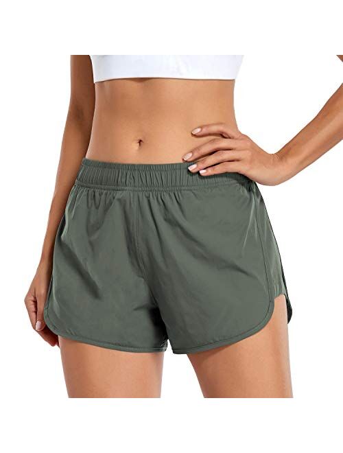REKITA Running Shorts with Liner Athletic Shorts with Pockets Quick-Dry Workout Shorts for Women-3”