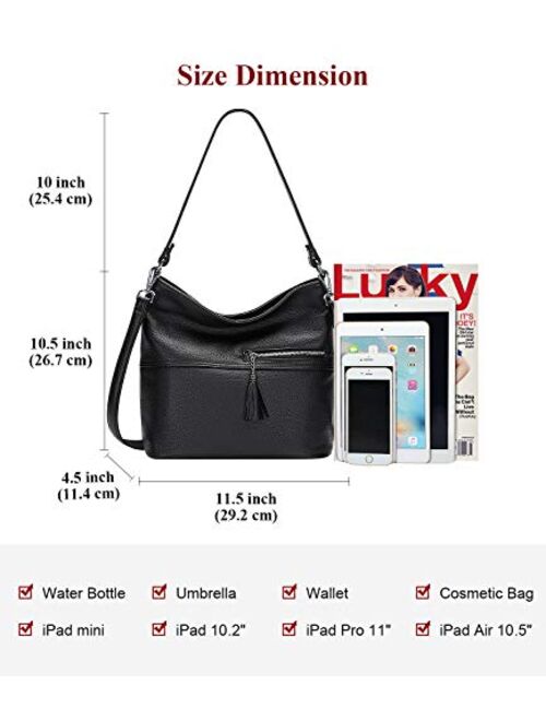 ALTOSY Genuine Leather Purses and Handbags Soft Leather Shoulder Bag for Women Ladies Crossbody Purses Medium