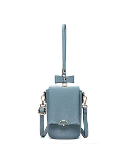 Small Crossbody Phone Bag for Women, Leather Shoulder Bag Wristlet Wallet