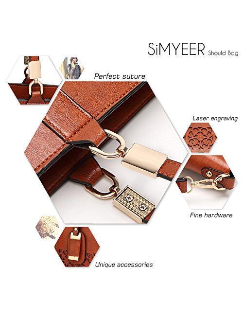 SiMYEER Women Top Handle Handbags Satchel Shoulder Bag for Lady Purse Tote Bag