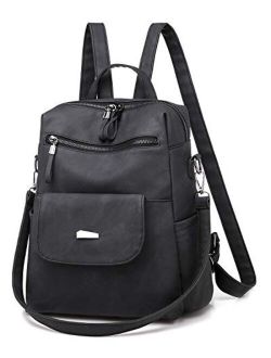 Backpack Purse for Women, Girls School Daypack Leather Shoulder Tote Bag