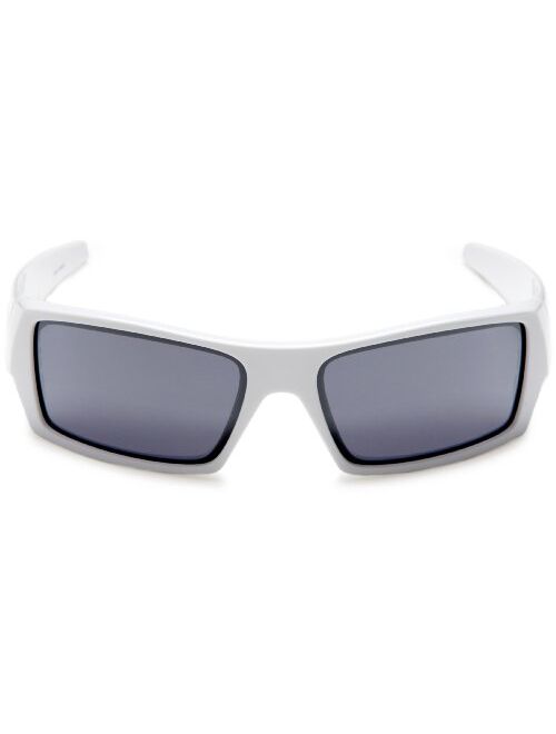 Oakley Men's OO9014 Gascan Rectangular Sunglasses, Polished White/Black Iridium, 54 mm